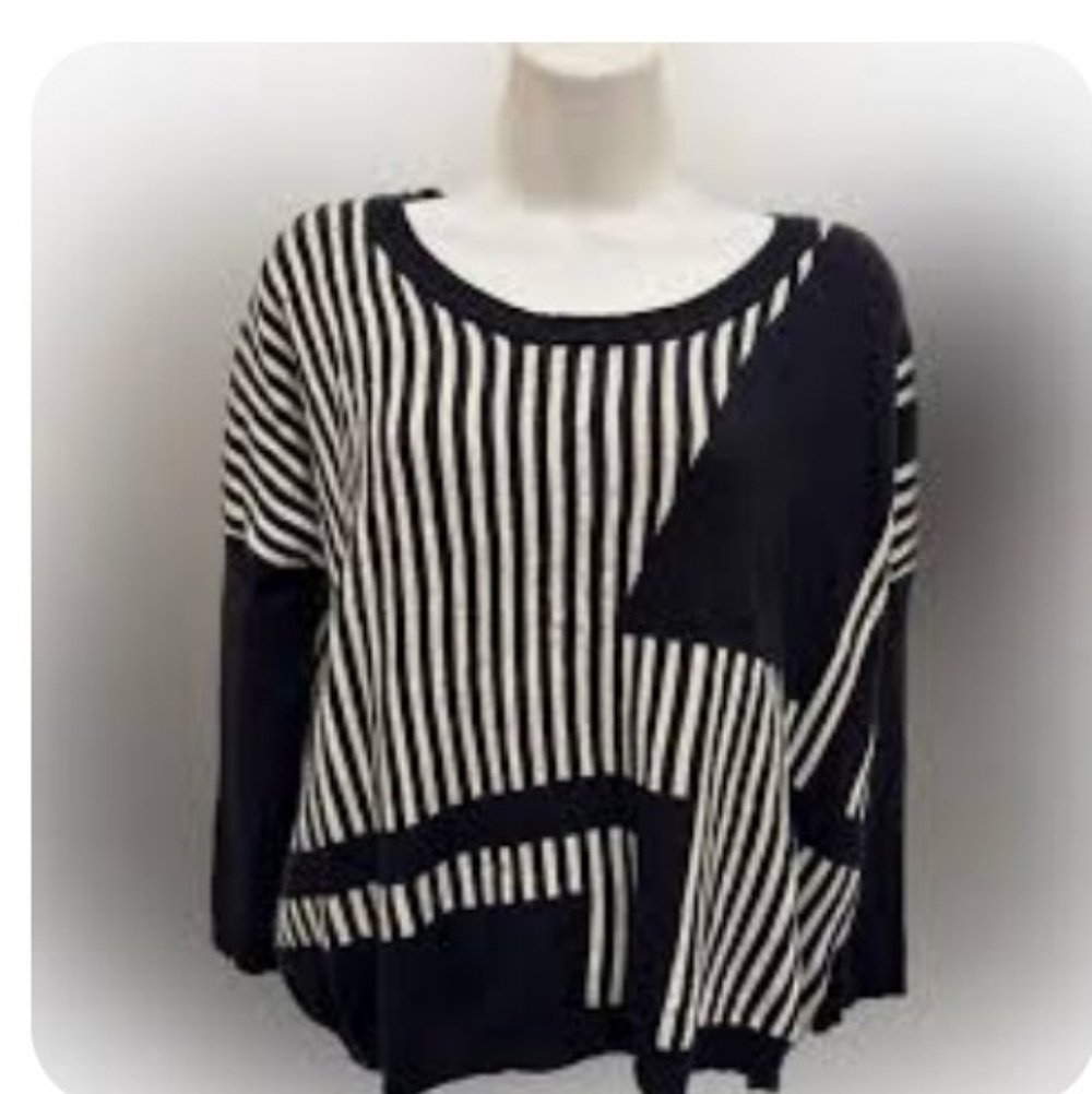 Buffalo David Bitton black and white striped sweater.
